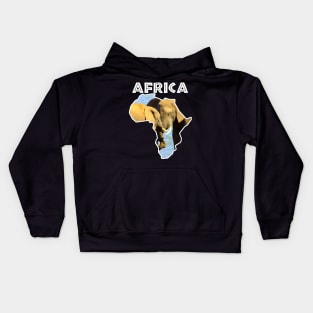 African Wildlife Continent Elephant Love Kids Hoodie